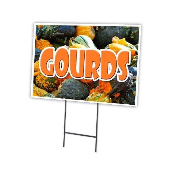 Signmission Gourds Yard Sign & Stake outdoor plastic coroplast window, C-1216-DS-Gourds C-1216-DS-Gourds - main